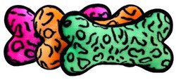 More Fun Plush Dog Toys: Tuff Grunt Bone