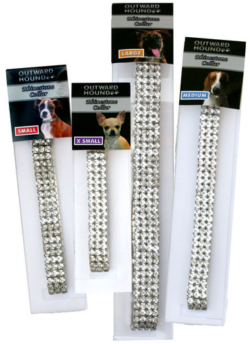 Rhinestone Collar White extra small