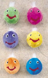 More Fun Plush Dog Toys: Jingle Balls-multi colour