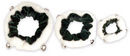 Green Velvet Bell Collar w White Plush-Sml