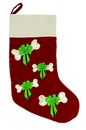 Bow & Bone Enbroidered Stocking