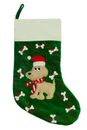 Dog & Bone Enbroidered Stocking