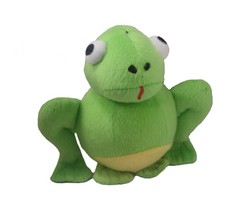 More Fun Plush Dog Toys: Ball Buddies Frog