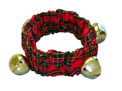 Christmas Collars: Plaid Bell Collar - Large