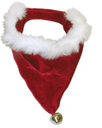 Christmas Collars: Santa Bandanna - Large